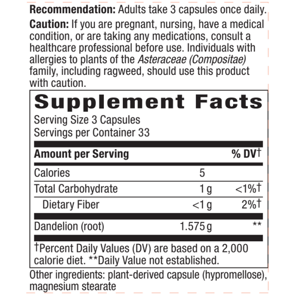 Product image for Dandelion Root.