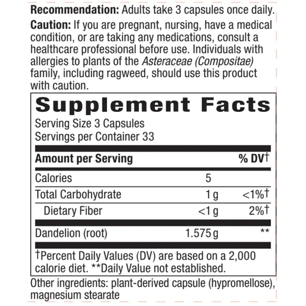 Product image for Dandelion Root.