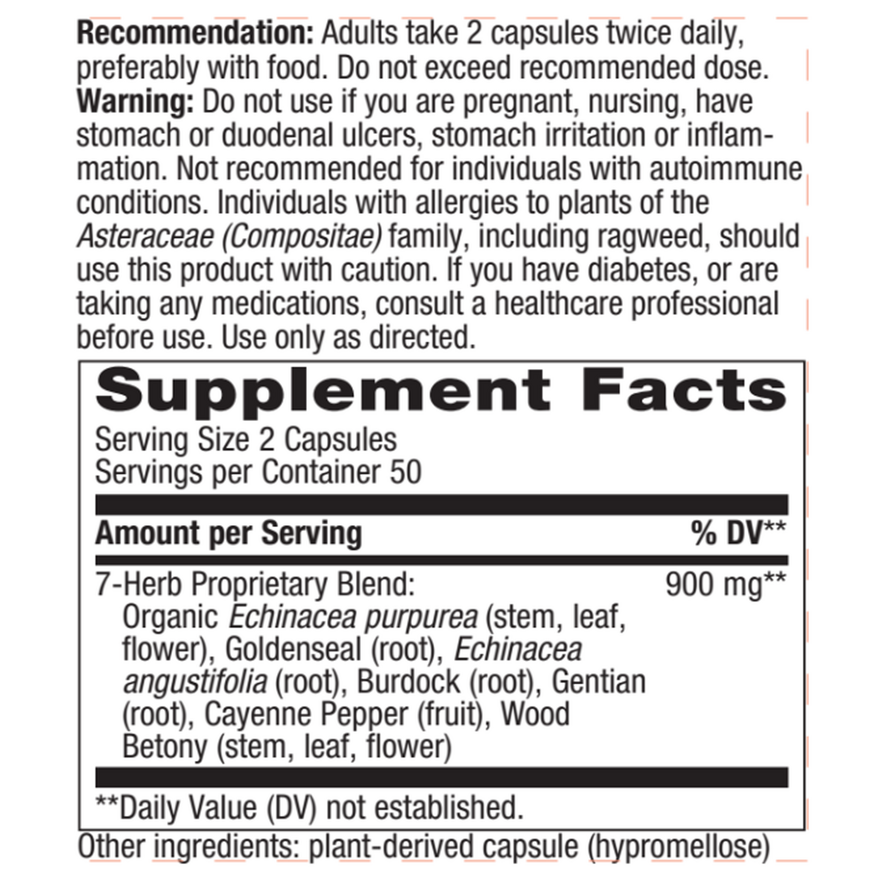 Product image for Echinacea Goldenseal.