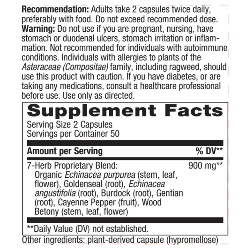 Product image for Echinacea Goldenseal.
