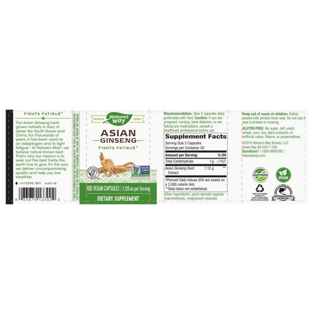 Product image for Asian Ginseng.