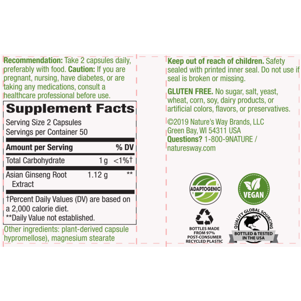 Product image for Asian Ginseng.