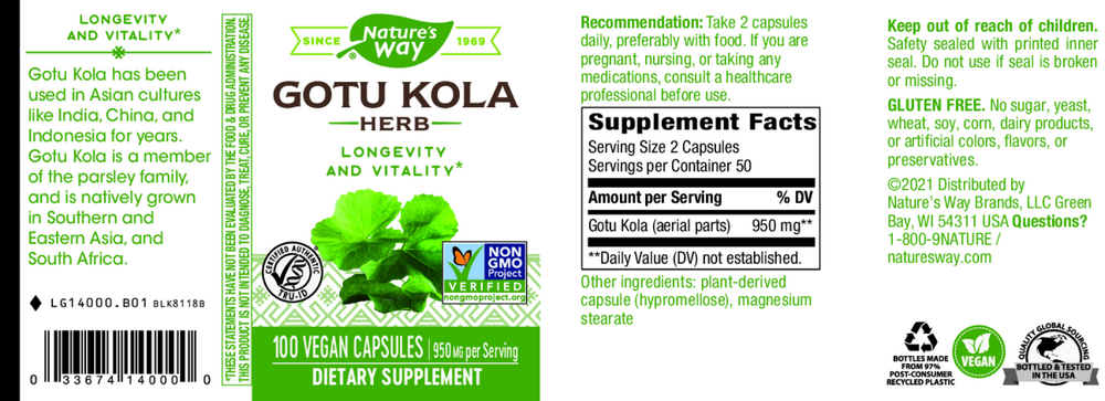 Product image for Gotu Kola Herb.