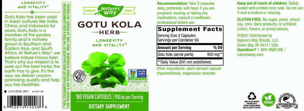 Product image for Gotu Kola Herb.