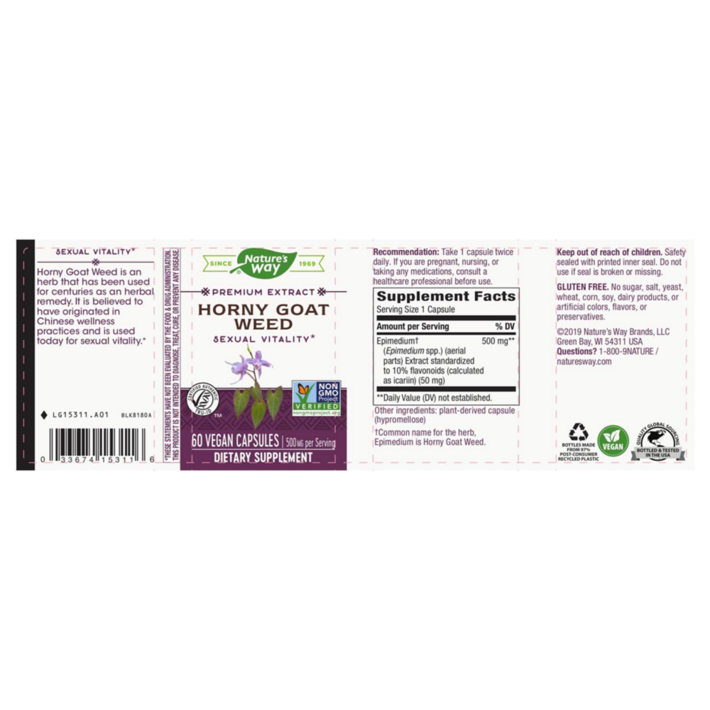 Product image for Horny Goat Weed Standardized.