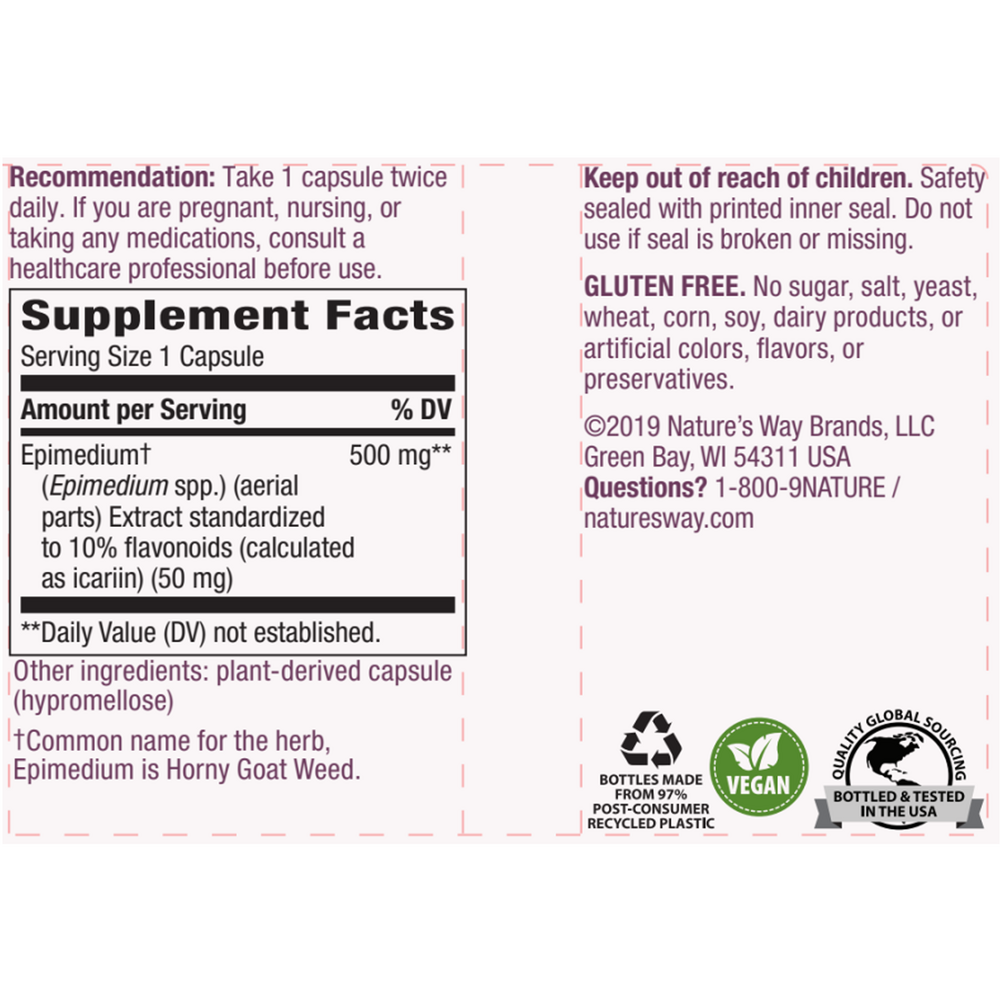 Product image for Horny Goat Weed Standardized.