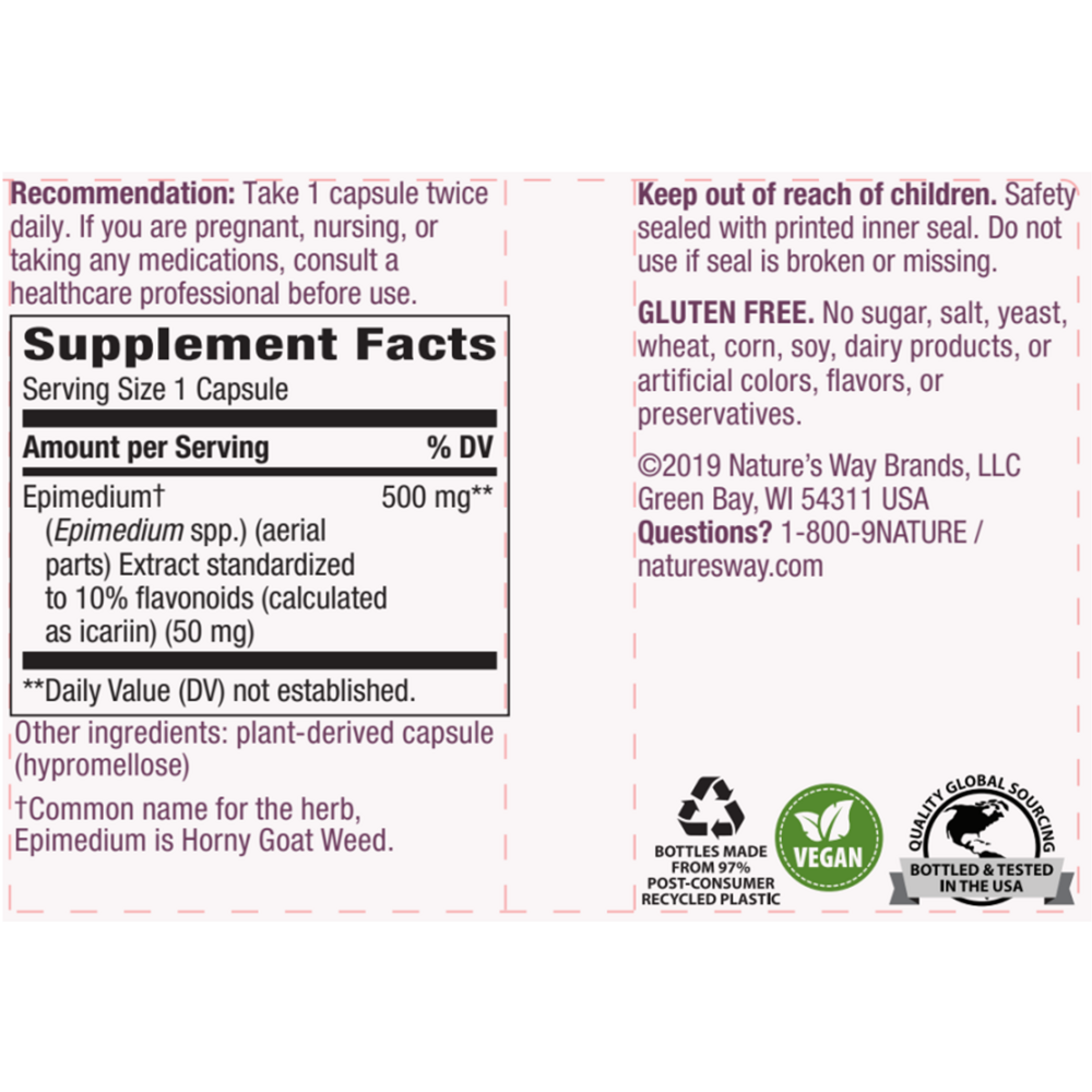 Product image for Horny Goat Weed Standardized.