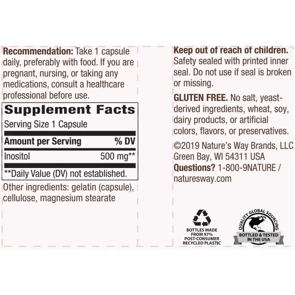 Product image for Inositol 500mg.