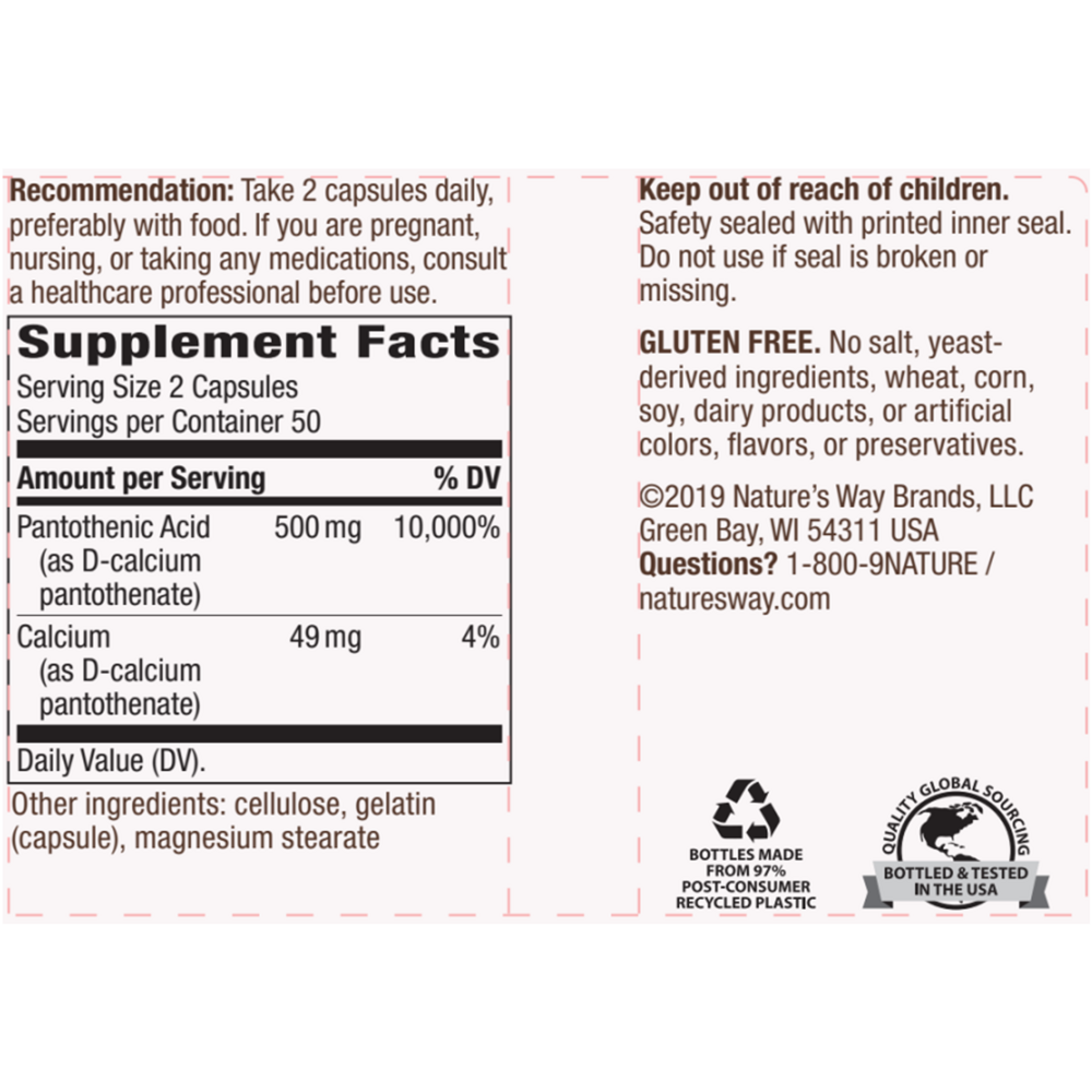 Product image for Pantothenic Acid.