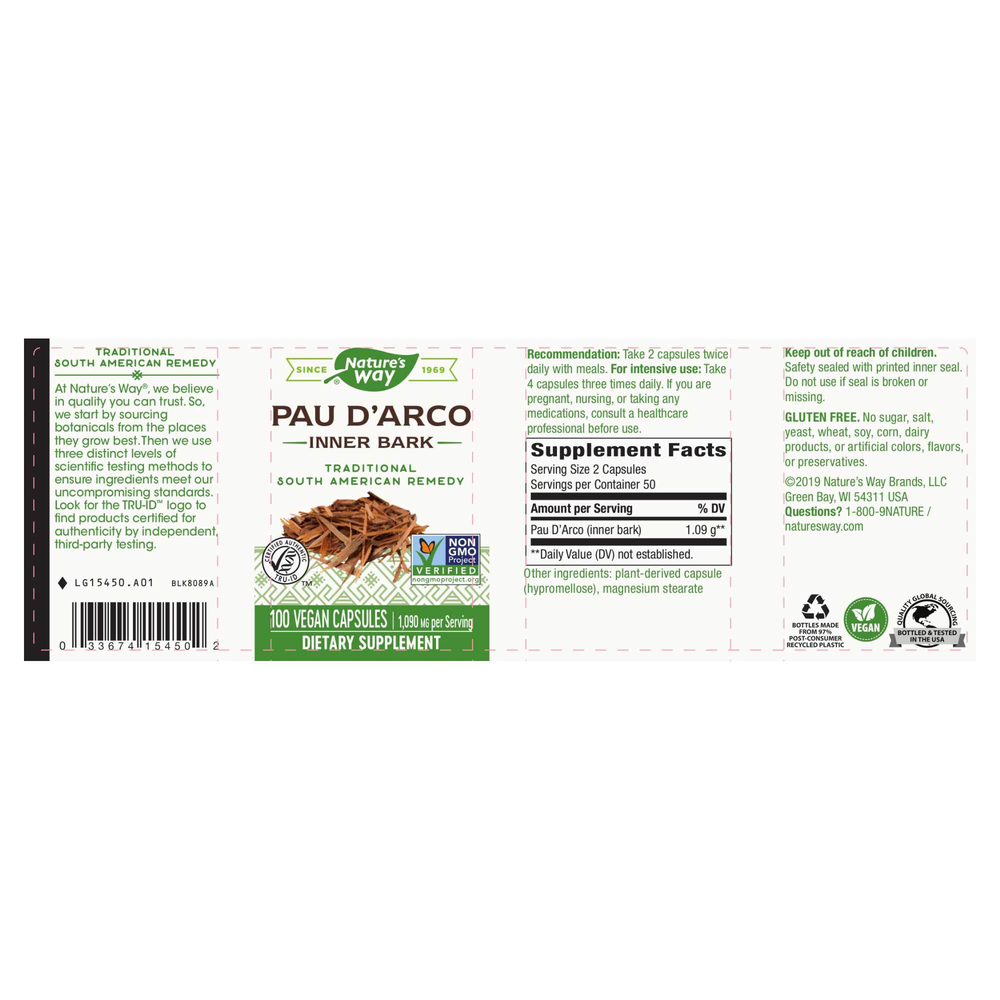 Product image for Pau d'Arco Inner Bark.
