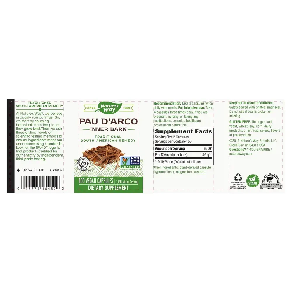 Product image for Pau d'Arco Inner Bark.