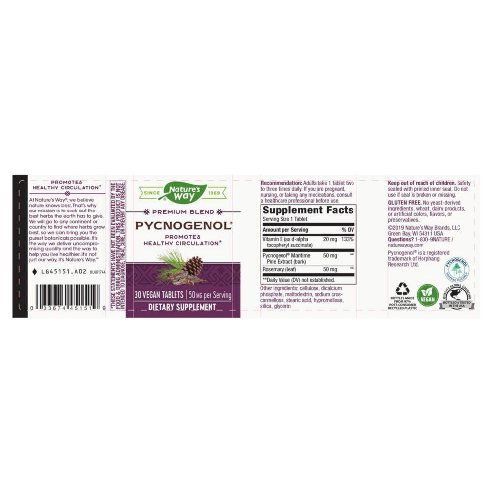 Product image for Pycnogenol.