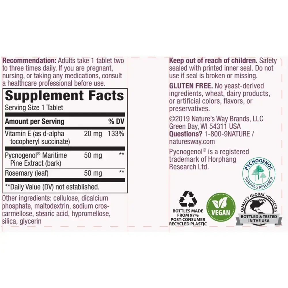 Product image for Pycnogenol.