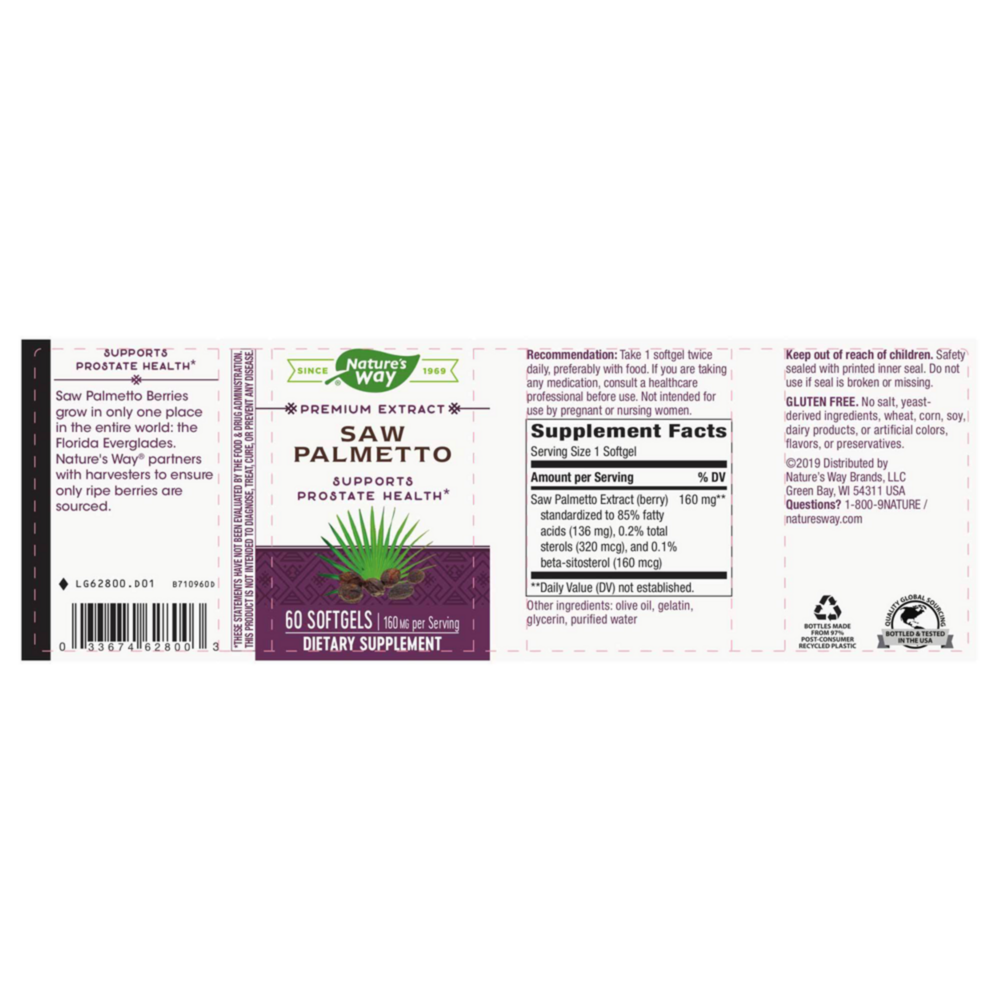 Product image for Saw Palmetto Standardized.