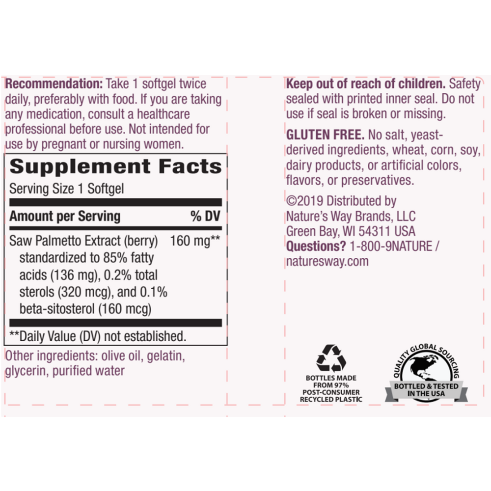 Product image for Saw Palmetto Standardized.