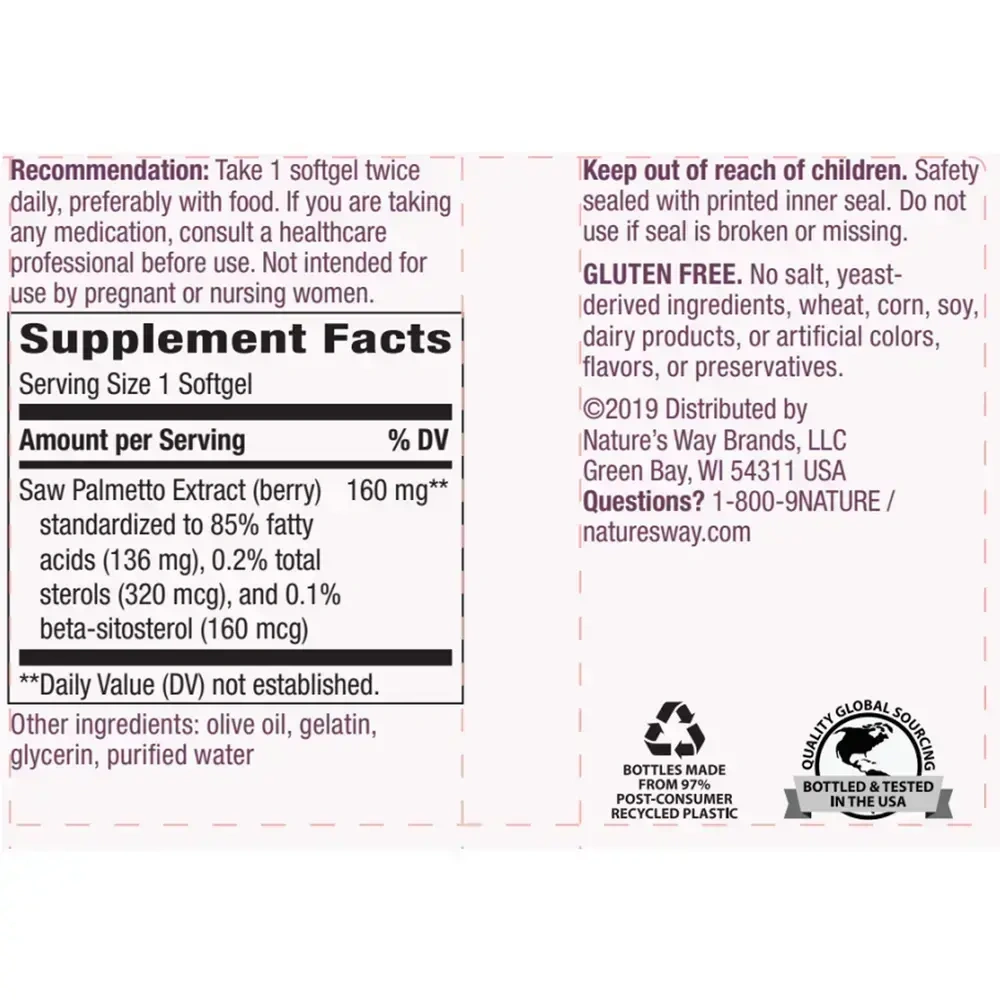Product image for Saw Palmetto Standardized.