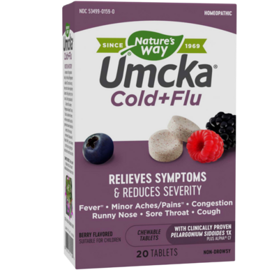 Umcka® Cold+Flu Berry Chewable 20 Chewables