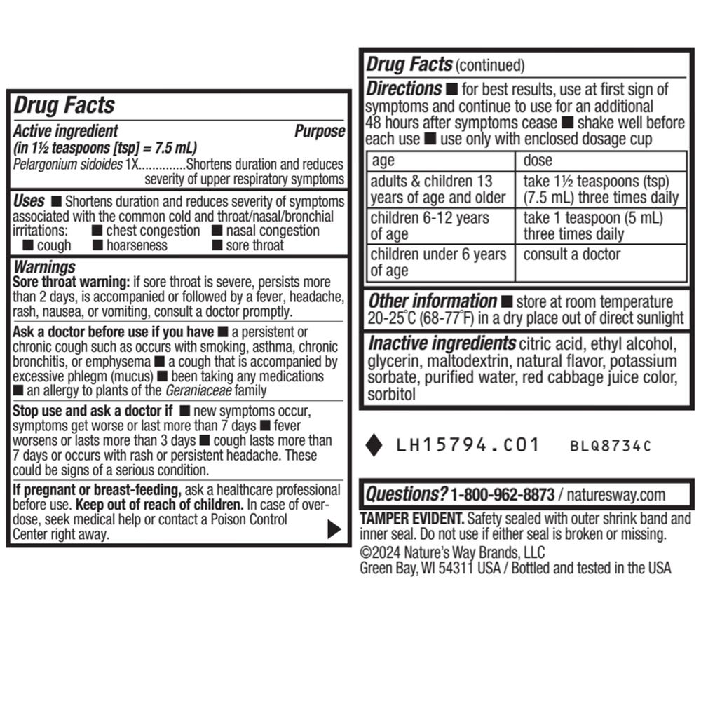 Product image for Umcka® ColdCare Sugar-Free Syrup Grape.