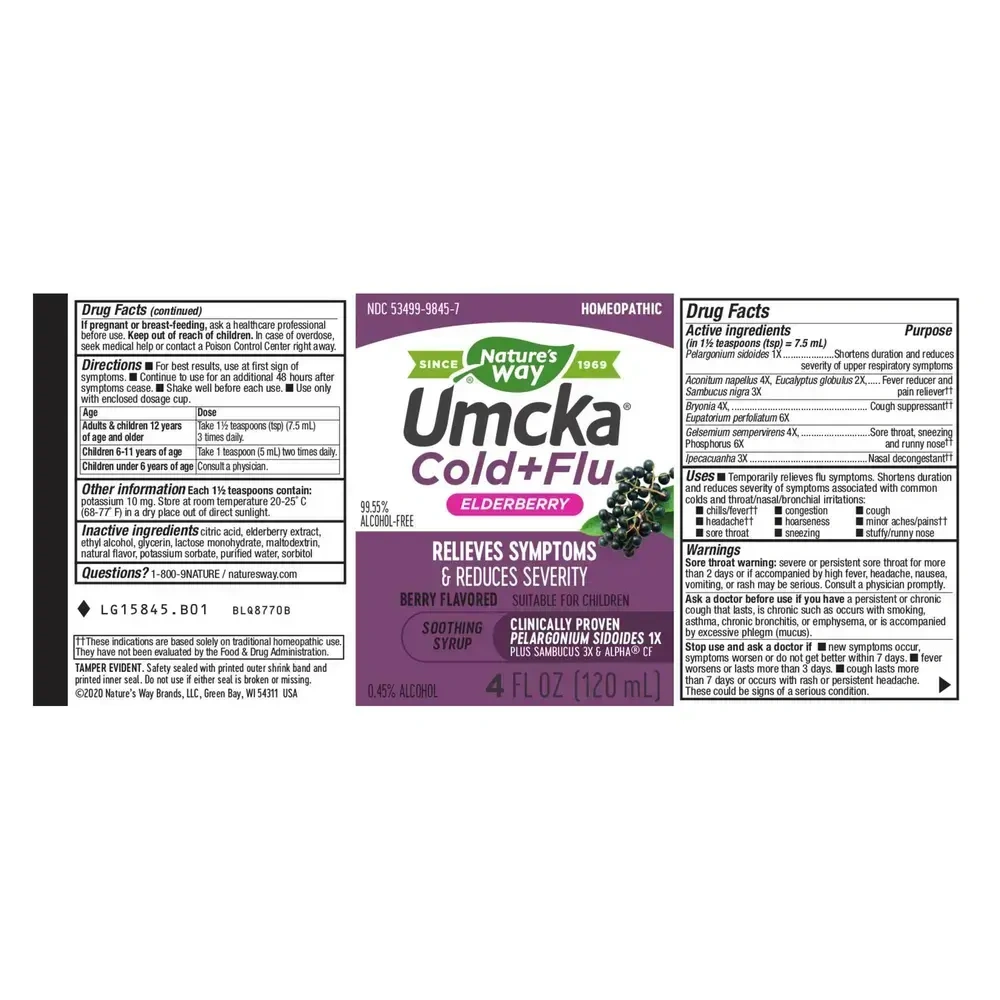 Product image for Umcka® Elderberry Cold + Flu Syrup 4oz.