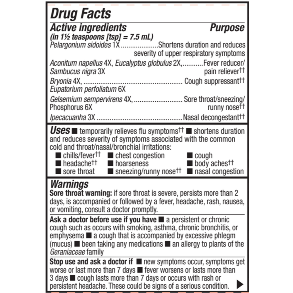 Product image for Umcka® Elderberry Cold + Flu Syrup 4oz.