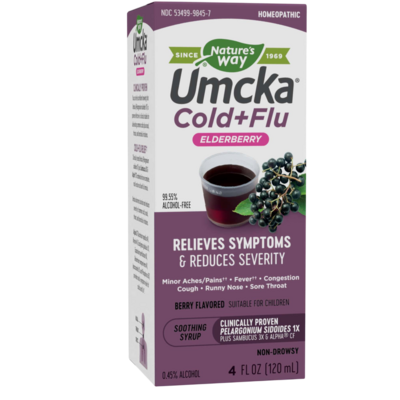 Umcka® Elderberry Cold + Flu Syrup 4oz 120 Milliliters
