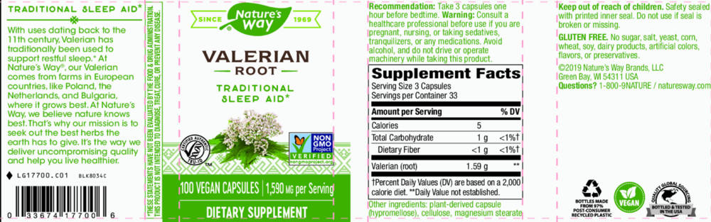 Product image for Valerian Root.