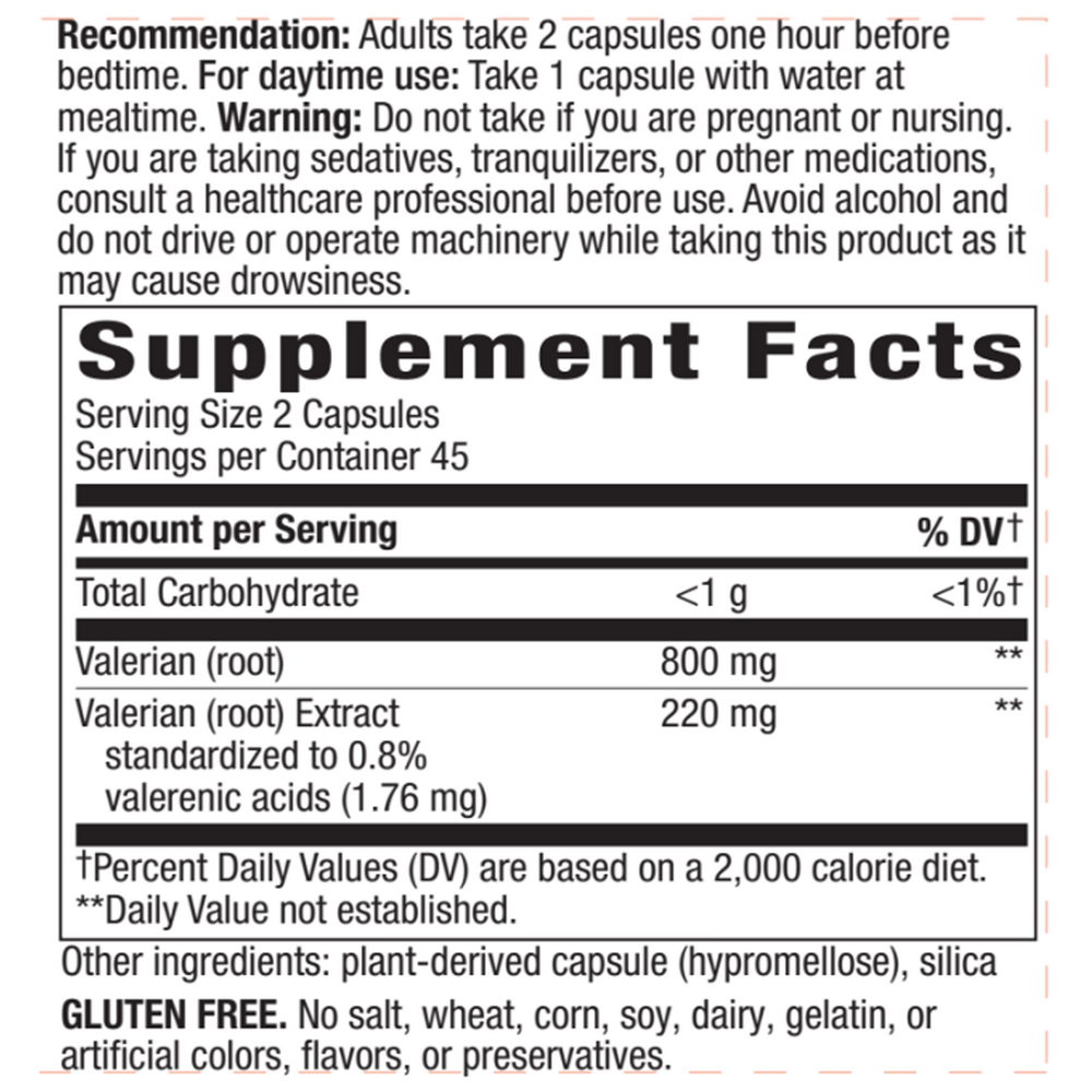 Product image for Valerian Standardized.