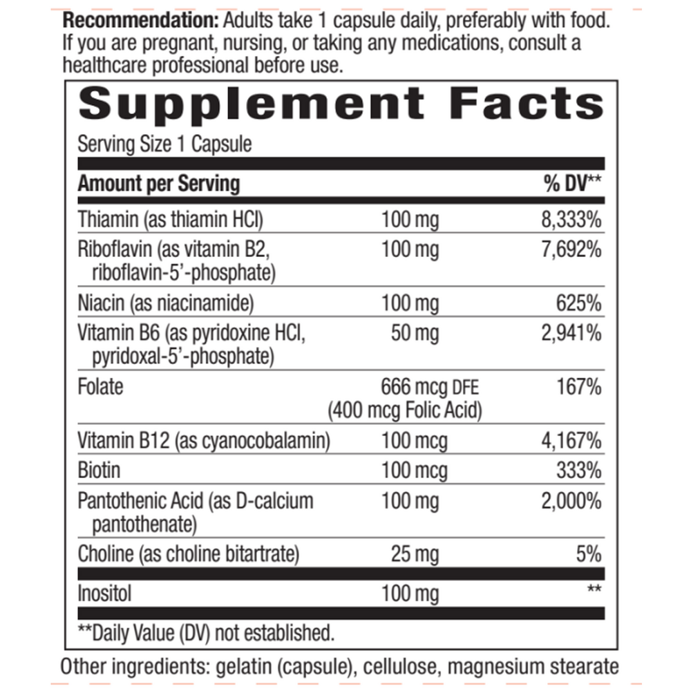 Product image for Vitamin B-100 Complex.
