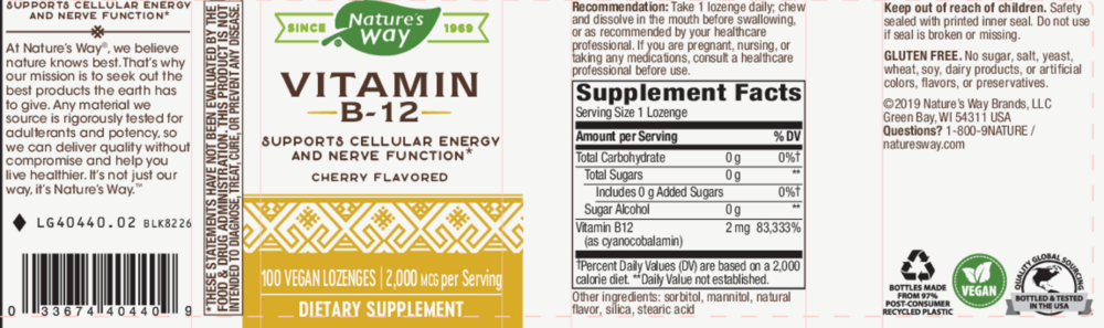 Product image for Vitamin B-12.
