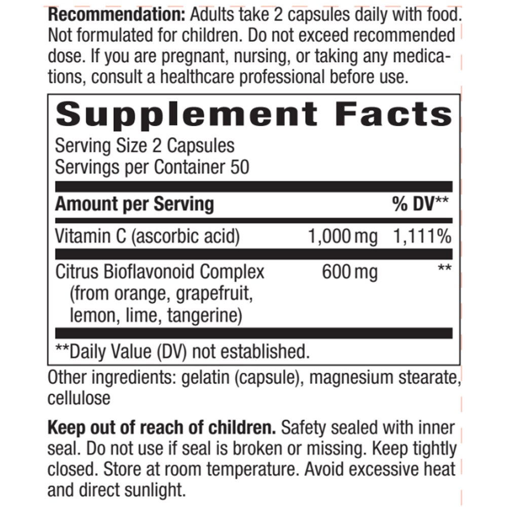 Product image for Vitamin C 1000mg with Bioflavonoids.