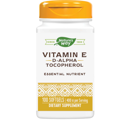 Vitamin E D-Alpha Tocopherol 100 Softgels