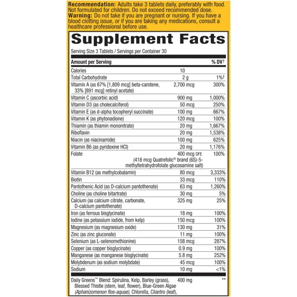 Product image for Alive! Max3 Potency Multivitamin.