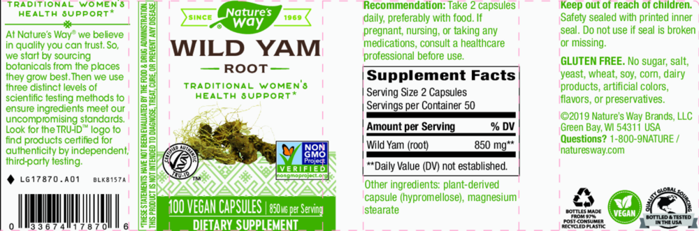 Product image for Wild Yam Root.
