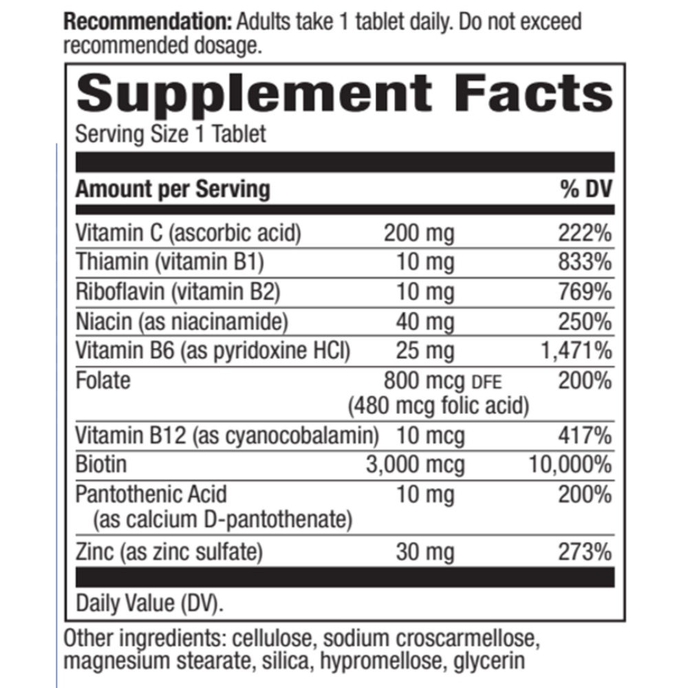 Product image for Biotin Forte® 3mg with Zinc.
