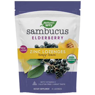 Sambucus Zinc Honey Lemon 24 Lozenges