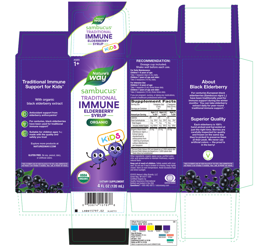 Product image for Kids' Sambucus Traditional Elderberry Immune Syrup.