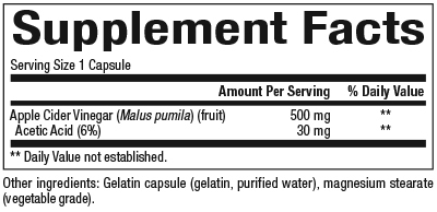 Product image for Apple Cider Vinegar 500mg.