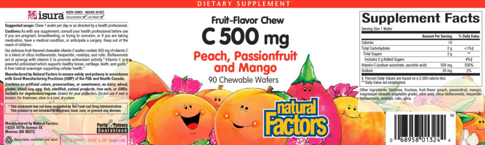 Product image for C500mg - Peach, Passionfruit, Mango.