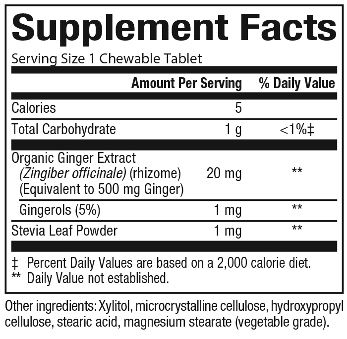 Product image for Chewable Ginger.