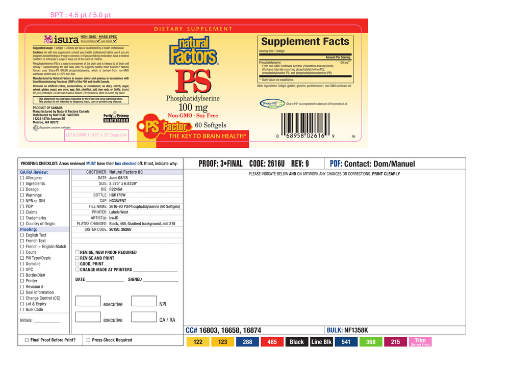 Product image for PS (phosphatidylserine) 100mg.