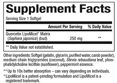 Product image for Quercetin LipoMicel Matrix.