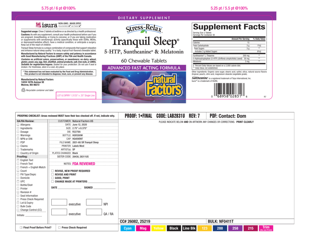Product image for Tranquil Sleep® Chewable Tablets, Tropical Flavor.