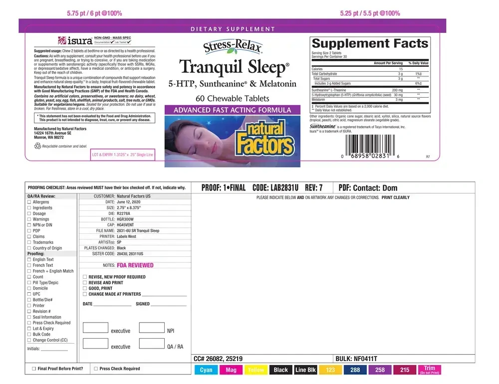 Product image for Tranquil Sleep® Chewable Tablets, Tropical Flavor.