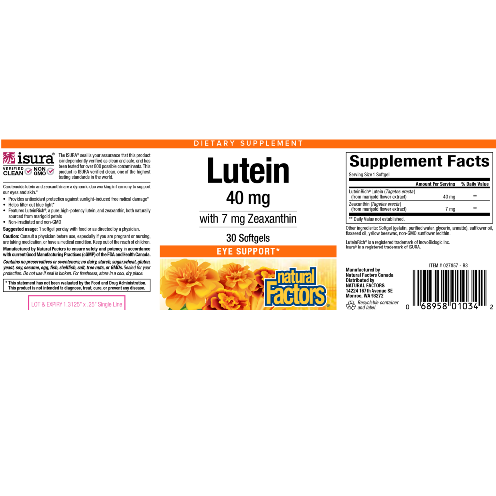 Product image for Lutein.