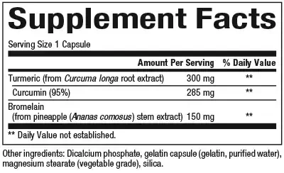 Product image for Turmeric &amp; Bromelain 450mg.