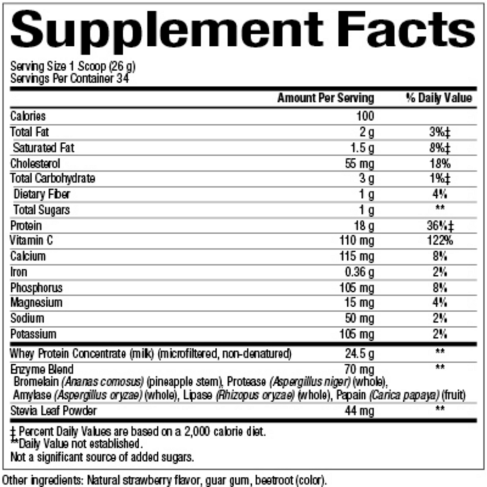 Product image for Whey Factors Powder Mix Strawberry.