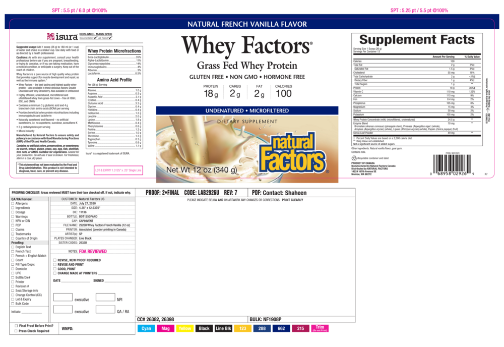 Product image for Whey Factors Protein Powder - French Vanilla.