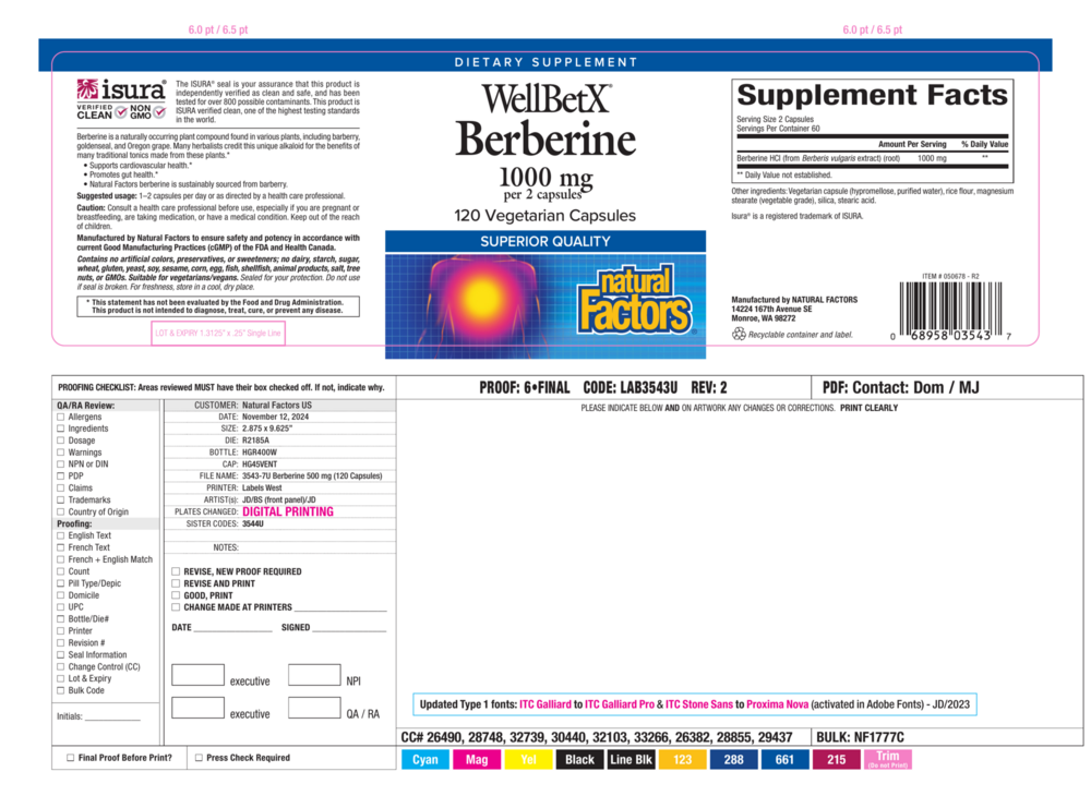 Product image for WellBetX® Berberine 1000 mg.