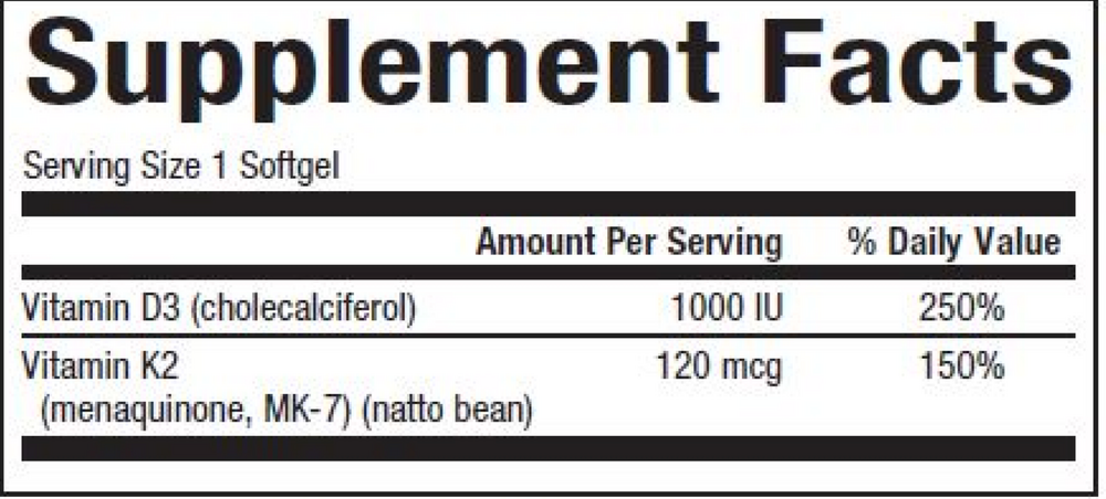 Product image for Vitamin D3 &amp; K2.