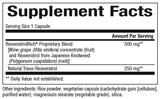 Product image for Resveratrol Concentrate.